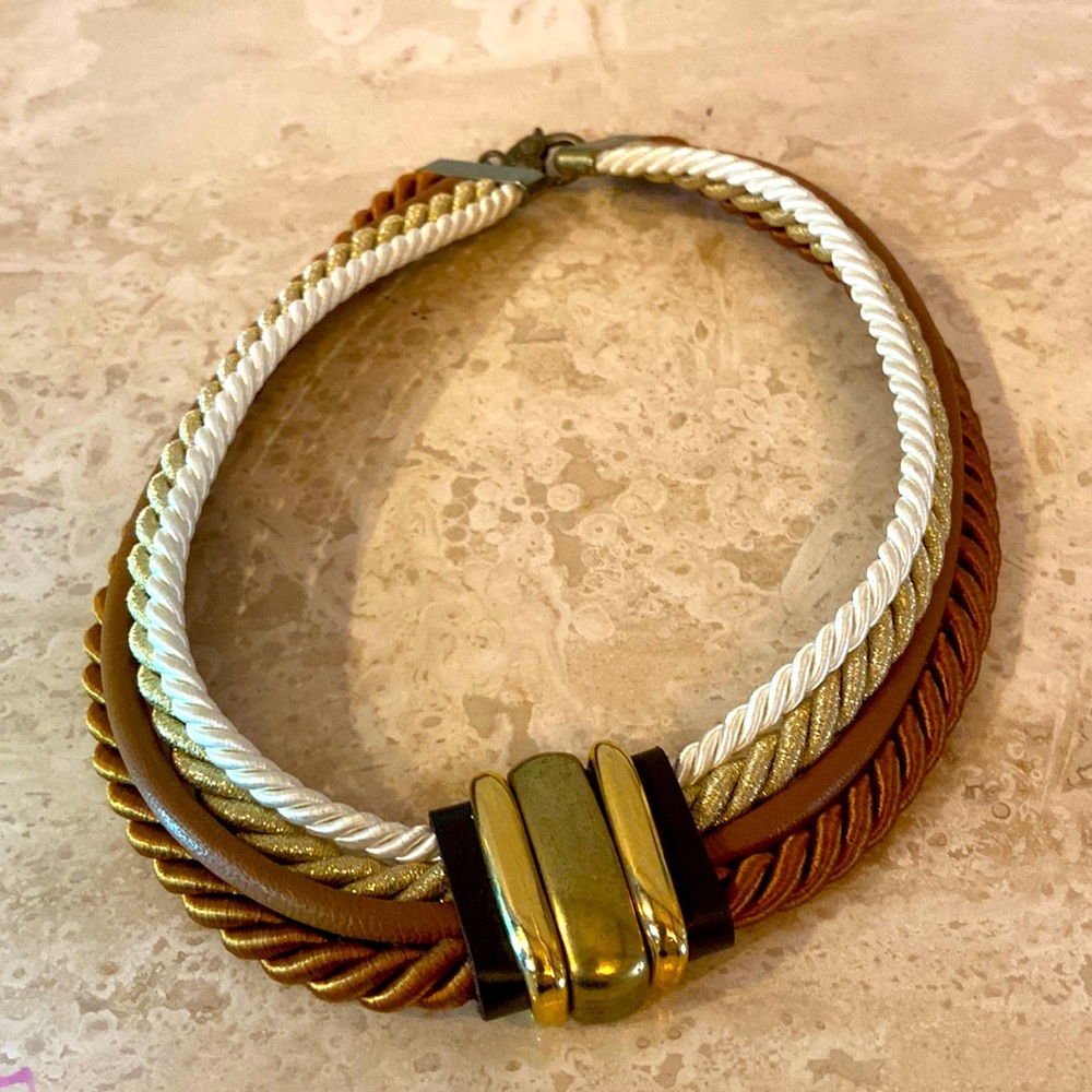 Handmade leather necklace